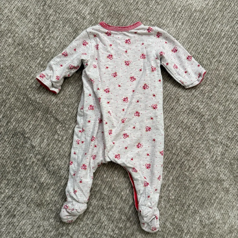 Catimini Floral Footed Sleeper – 1 Month / 53–56cm Classic Timeless‎ Cottagecore